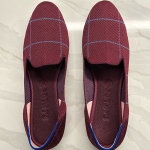 Rothy’s size 12 burgundy grid loafers